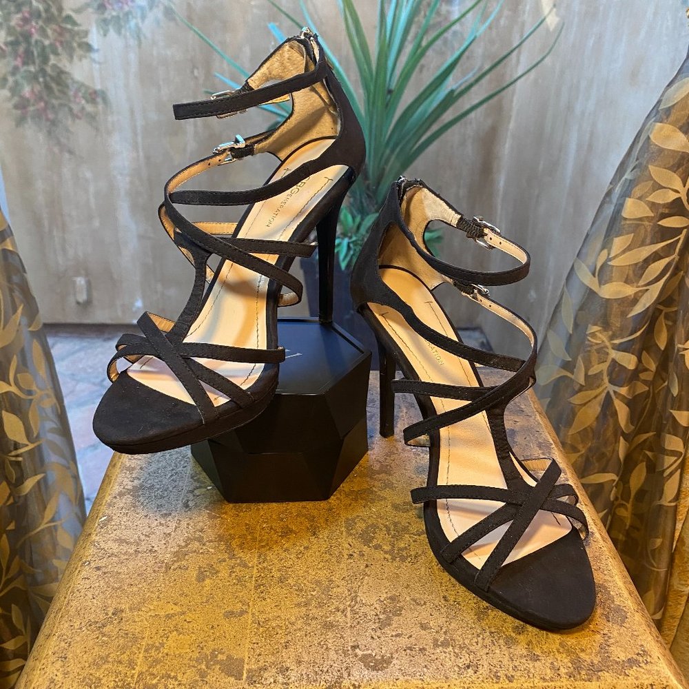 BCBGeneration  Montie Black Strappy Heel Sandals